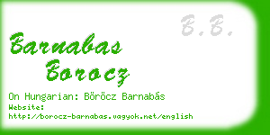barnabas borocz business card